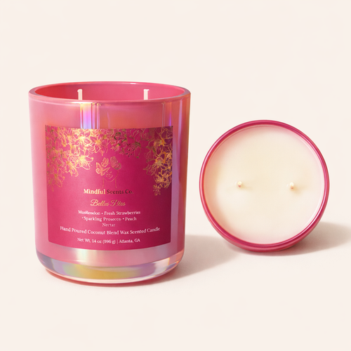 Bellini Bliss-Luxury Coconut Beeswax Blend Candle